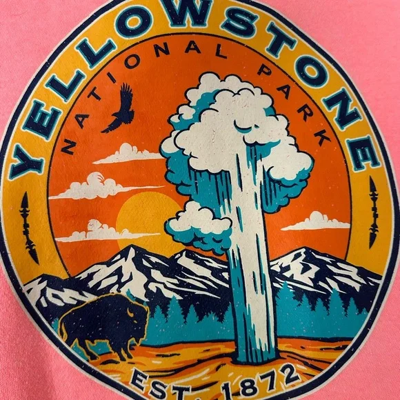 Vibrant Coral Yellowstone Hoodie - Picture 2 of 5